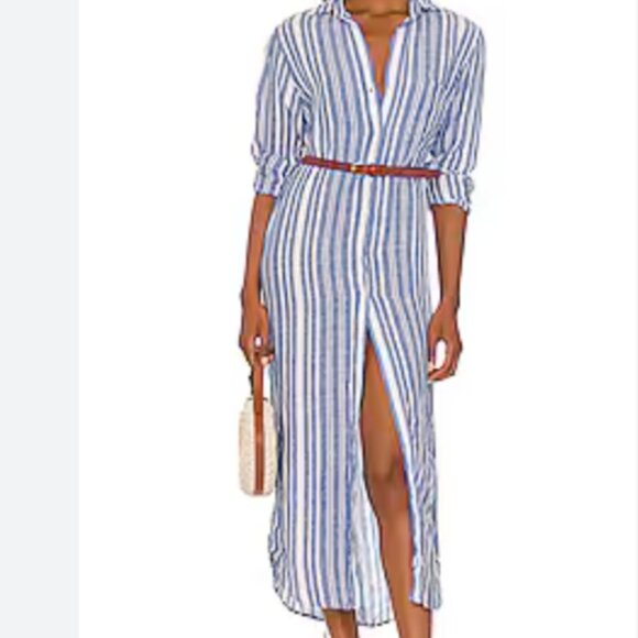 Frank & Eileen Dresses & Skirts - Frank & Eileen Rory Woven Long Dress Blue & White Stripe Sz L